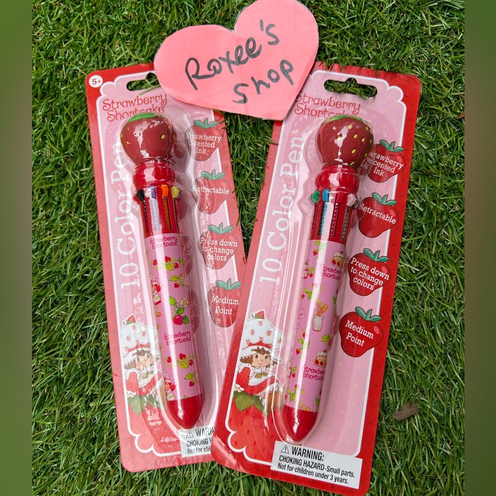 Strawberry Shortcake Scented Retractable 10 Color Pen Set 2pcs